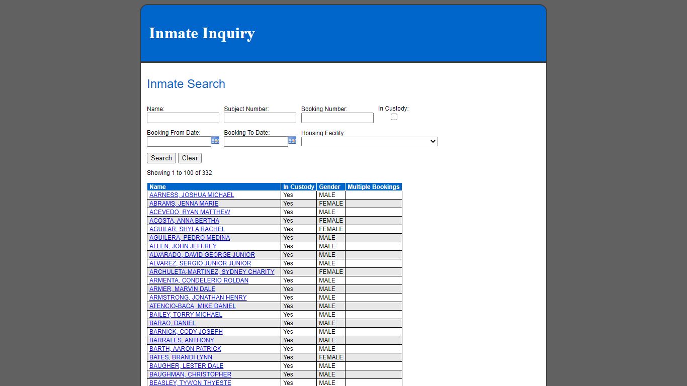 Inmate Search - cad.douglas.co.us